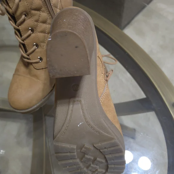 COPY - G by Guess Tan Lace Up Boots with Classic Combat Style - Picture 8 of 11